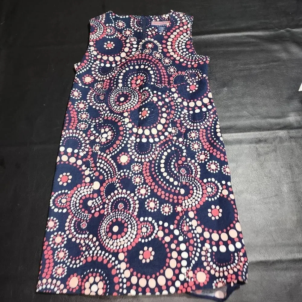 Vineyard Vines Girls Navy Blue Confetti Dress 8‎
